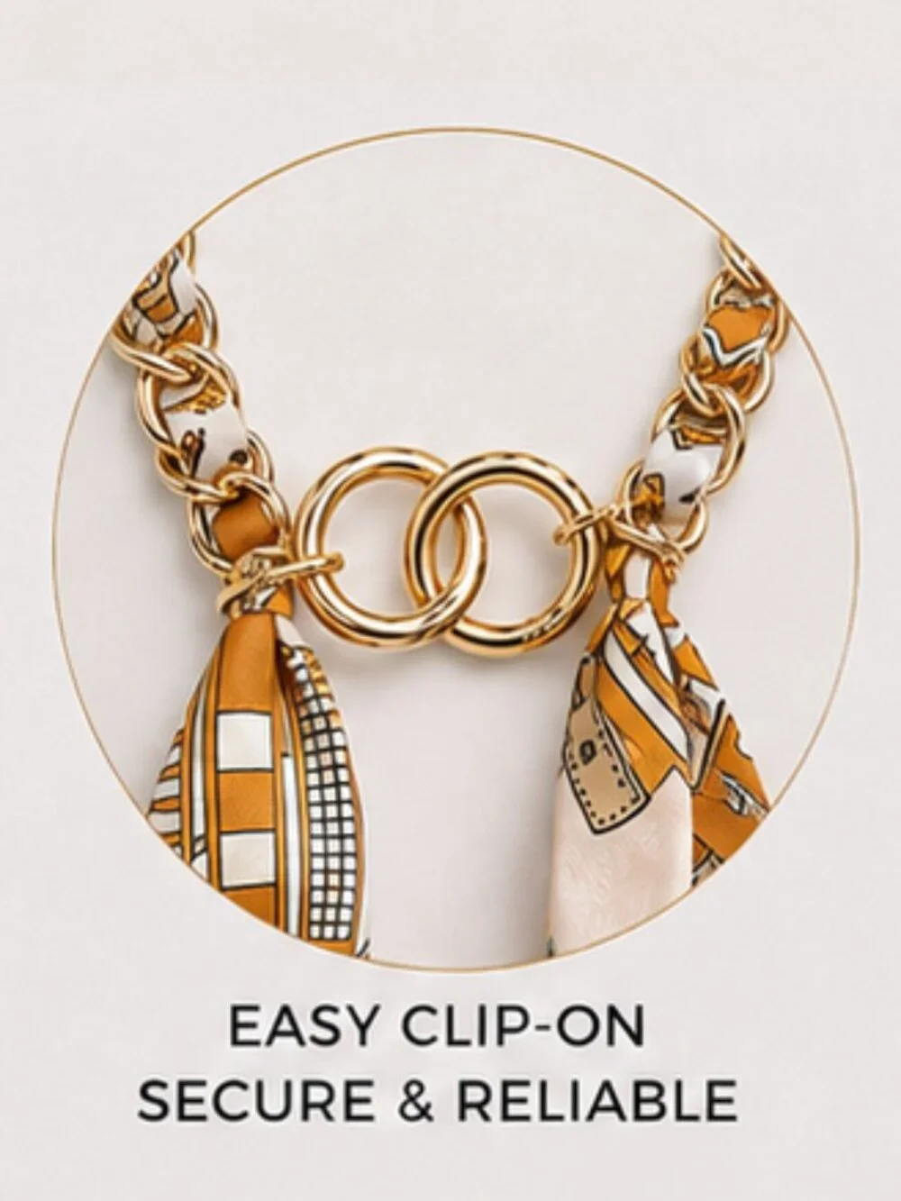 Ribbon Chain Phone Crossbody Lanyard with clear Tether Patch